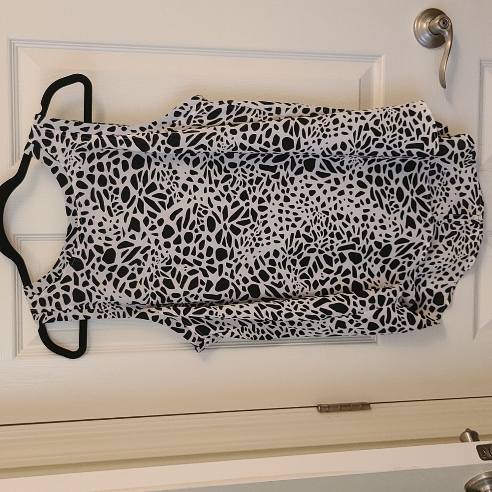 Loft animal print sleeveless blouse size large.